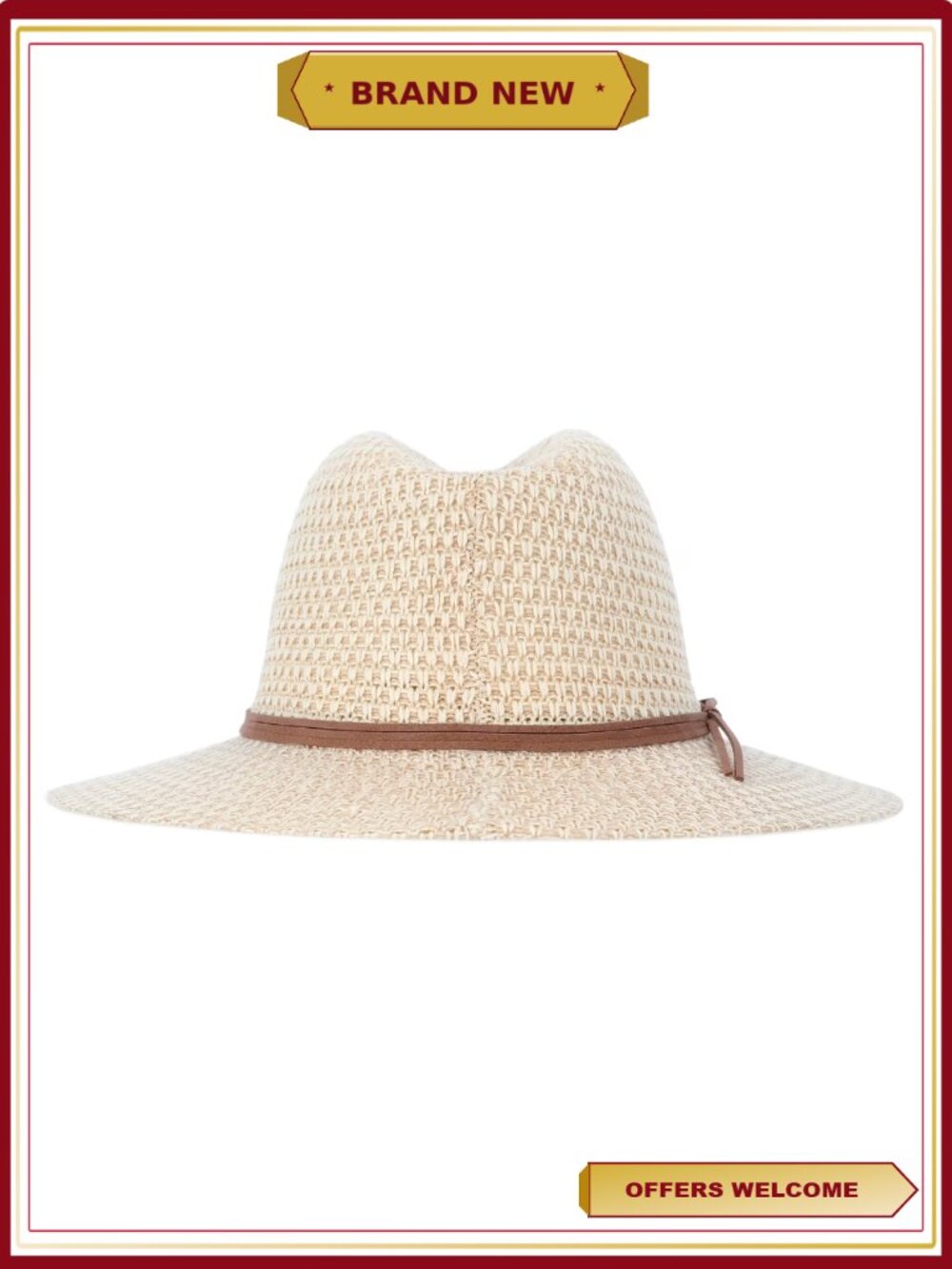 Open Stitch Panama Hat Breathable Fabric Boho Sun Hat Outdoor